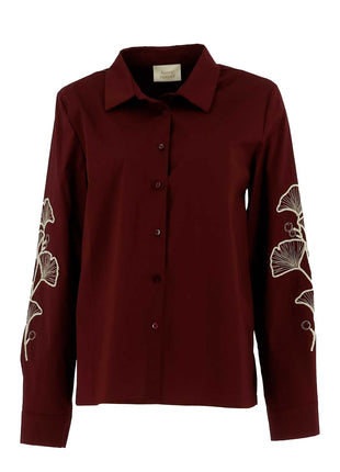 Signe Nature blouse Bordeau ecru 840399