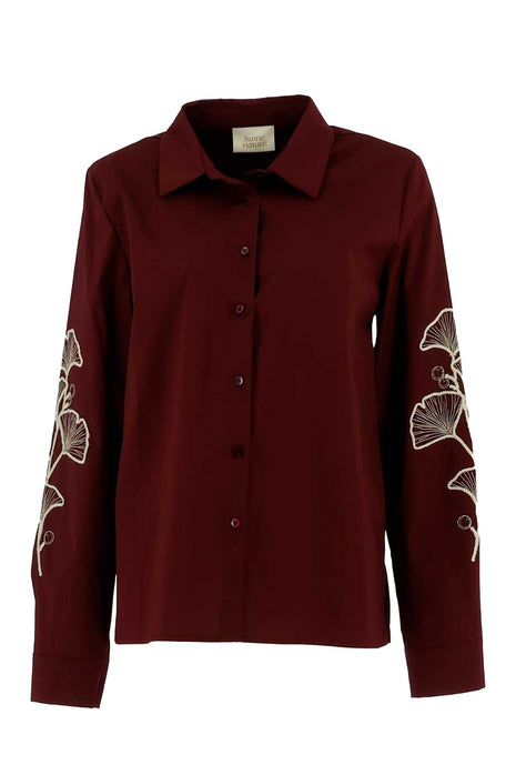Signe Nature blouse Bordeau ecru 840399