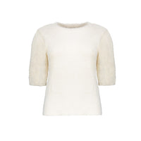 Pullover hairy shortsleeves - 64537-29 - Off-White