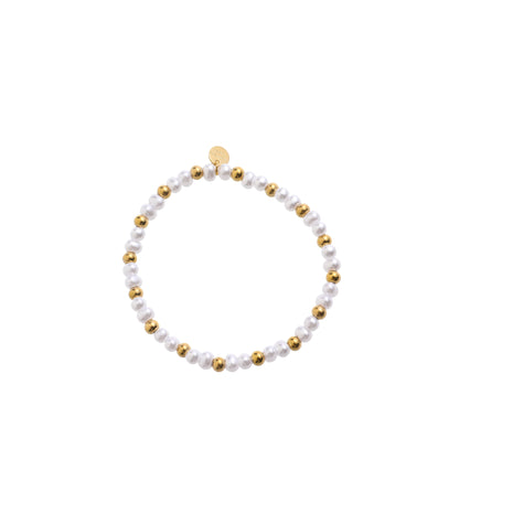 Double Pearls Balsy Bracelet - B66377-2 - 14K