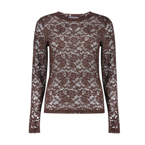 Geisha kanten top Brown