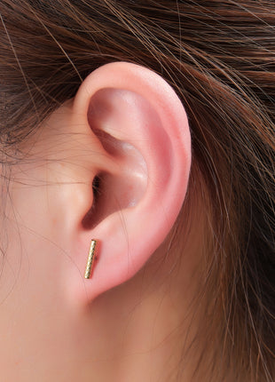 Hammered Stud - E66171-2 - 14K