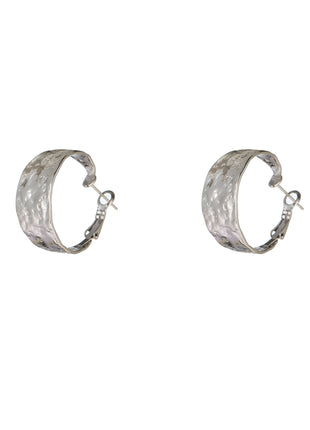 Thin Hammered Hoop - 25mm - E66238-1 - RH
