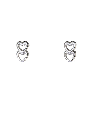 Double Heart Stud - E66170-1 - RH