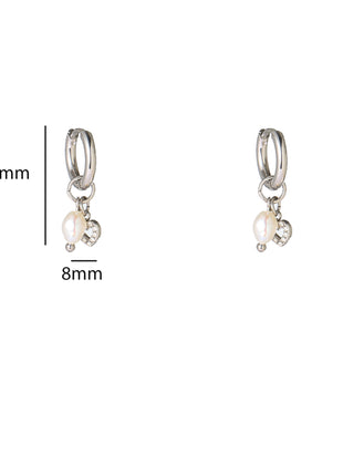 Pearl + Heart Hoop - E66465-1 - RH