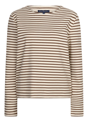 Red Button Terry Stripe creme espresso