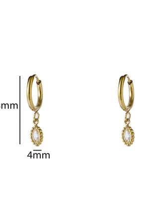 Small Sparkle Diamond Hoop - E66095-2 - 14K