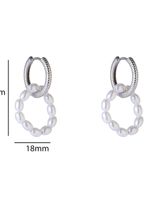 Pearly Round Hoop - E66266-1 - RH