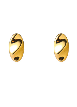 Big Oval Stud - E66300-2 - 14K