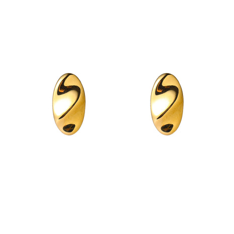 Big Oval Stud - E66300-2 - 14K