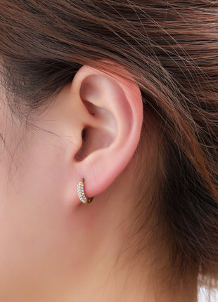 Pearly Hoop - E66087-2 - 14K