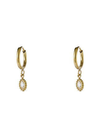 Small Sparkle Diamond Hoop - E66095-2 - 14K