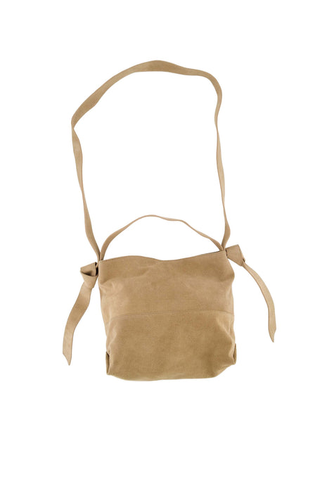 Suède tas met knoopdetail - Zusss