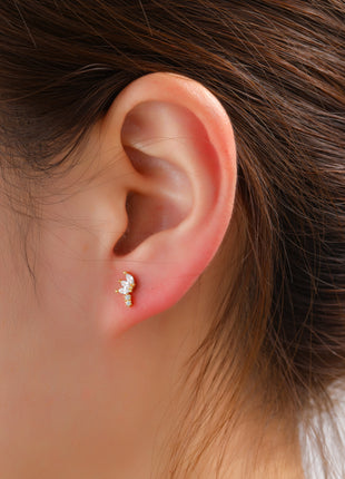 Stone Feather Piercing - EP678-2 - 14K