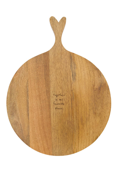 Ronde serveerplank hart Together Is My Favorite Place - Zusss