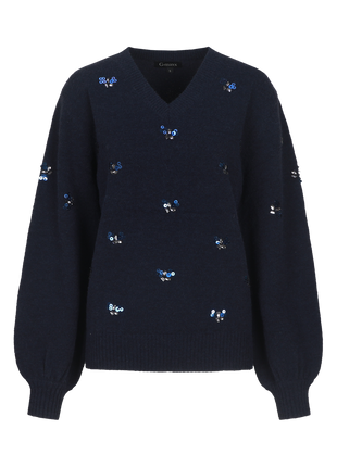 Maris gebreide top PU Dark Blue - G-Maxx packshot