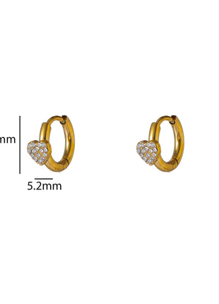 Sparkle Clover Hoop - E66467-2 - 14K