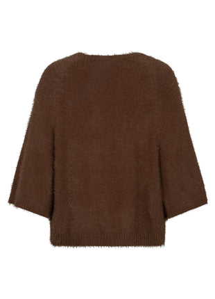 Red Button fuzzy poncho praline achterzijde