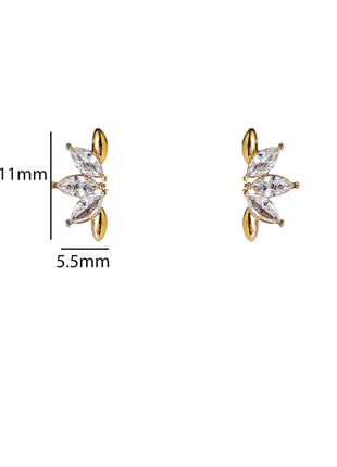 Sparkle Lily Stud - E66177-2 - 14K