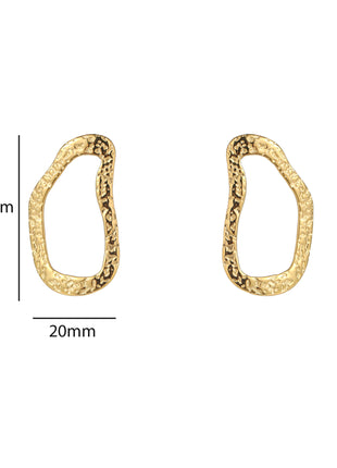 Hammered Open Stud - E66297-2 - 14K