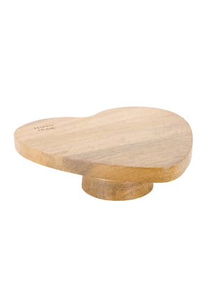 Hartvormige serveerplank Happy Home naturel - Zusss