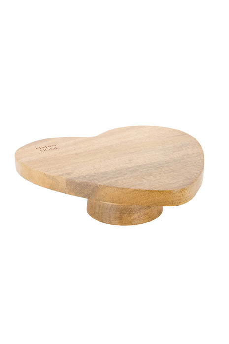 Hartvormige serveerplank Happy Home naturel - Zusss