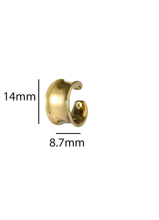 Flowy Big Earcuff - C66365-2 - 14K