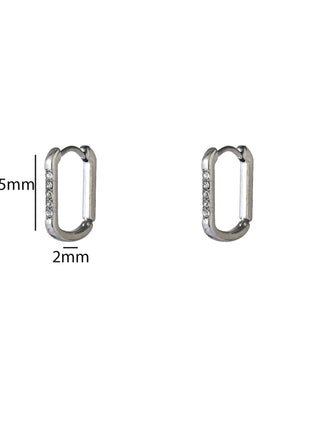 Fine Stones Hoop - E66205-1 - RH