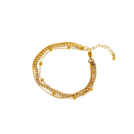 Triple Balls Bracelet - B66426-2 - 14K