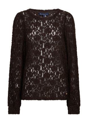 Red Button Top Lace Espresso