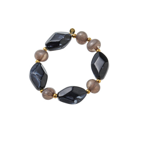 Diamond Shapes Beads - B66448-2 - Grey