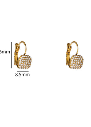 Square Sparkle Earring - E66099-2 - 14K