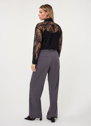 Blouse Oversized lace W26.28710 Black - Esqualo
