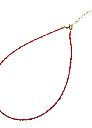 Small Beads Necklace - N66514-04 - Burgundy