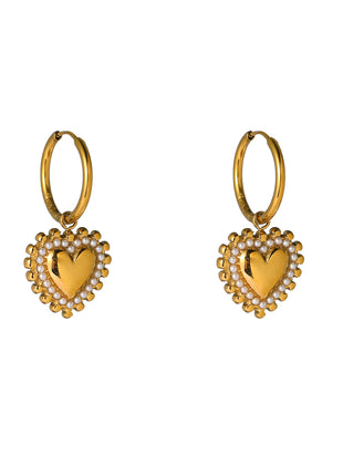 Radiant Pearl Heart - E66271-2 - 14K