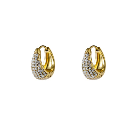 Big Classy Sparkle Creole - E66101-2 - 14K