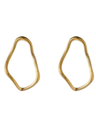 Matt Open Oister Stud - E66337-2 - 14K