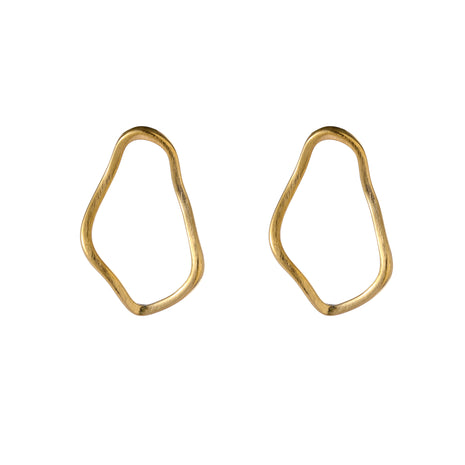 Clou d'oreille ouvert mat Oister - E66337-2 - 14K