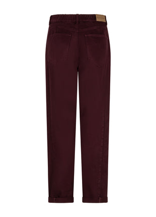 Broek Caitlina Tencel Twill Burgundy - Red Button