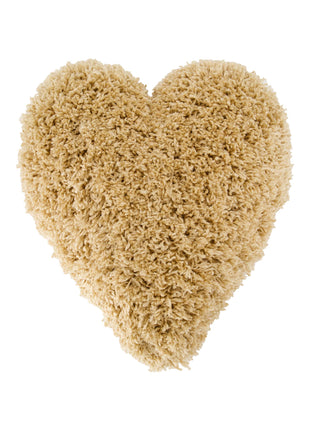 Fluffy hartvormig kussen beige - Zusss