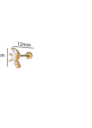 Stone Feather Piercing - EP678-2 - 14K