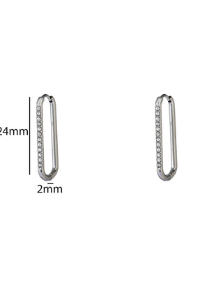 Fine Stones Long Hoop - E66206-1 - RH