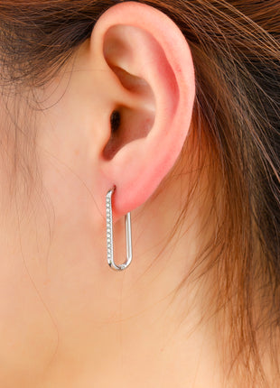 Fine Stones Long Hoop - E66206-1 - RH