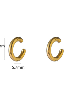 Smooth Round Earcuff - C66362-2 - 14K