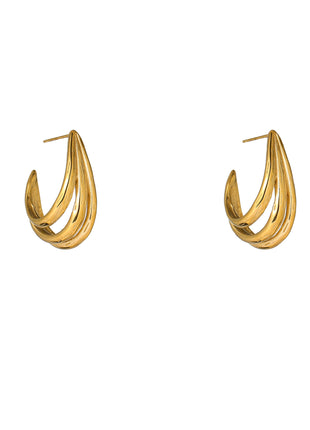 3 Lines Stud - E66069-2 - 14K