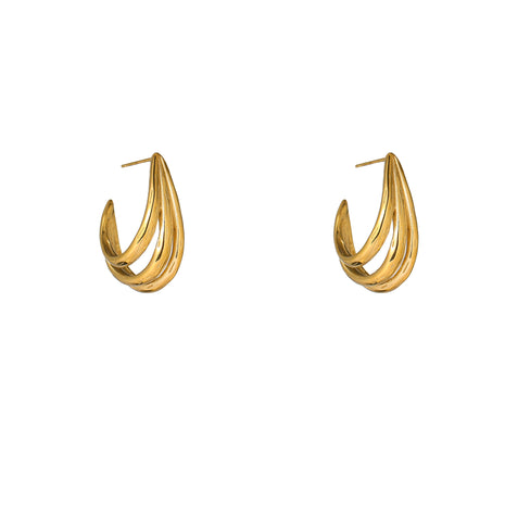 Clous d'oreilles 3 lignes - E66069-2 - 14K