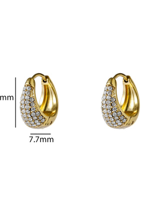 Big Classy Sparkle Creole - E66101-2 - 14K