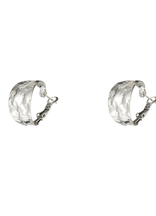 Thin Hammered Hoop - 18mm - E66237-1 - RH