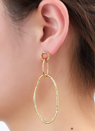 Triple Hoop Dangle - E66079-2 - 14K