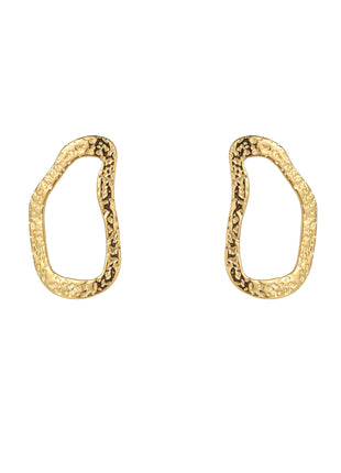 Hammered Open Stud - E66297-2 - 14K